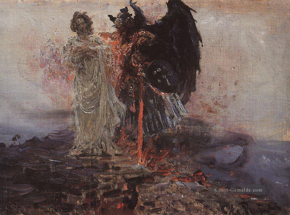 folge mir satan 1895 Ilya Repin Ölgemälde